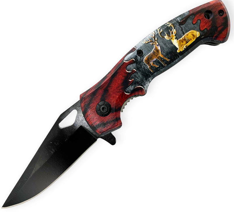 Spring Assisted Folding Knife  DEER