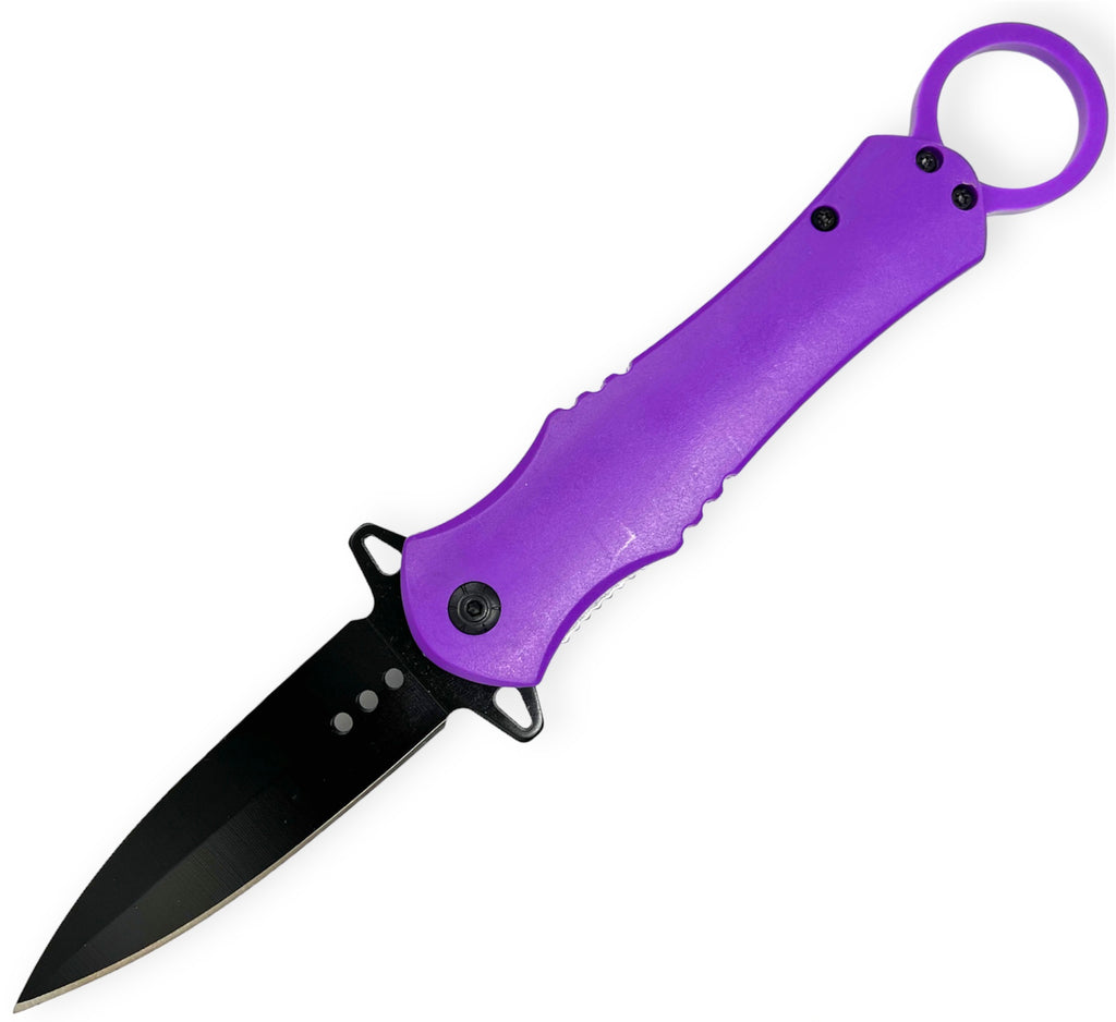 Purple  Folding Knife W.Clip