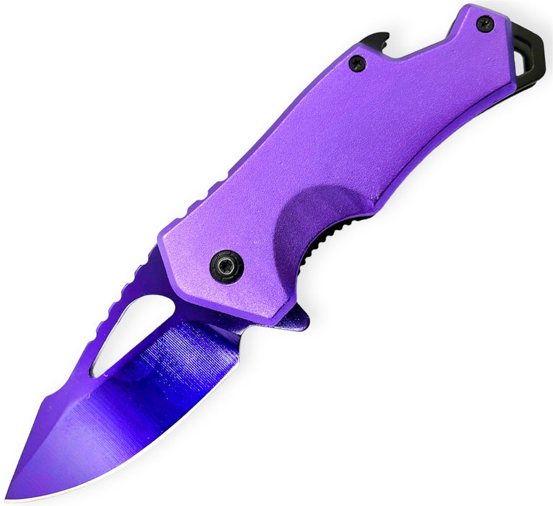 DROP POINTPURPLE HANDLE PURPLE BLADE BEER BOTTLE OPENER