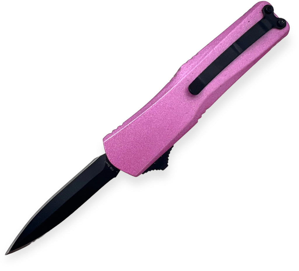 OTF Automatic Knife Drop Point  - Pink