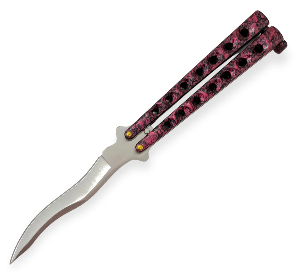 Kriss Blade Butterfly Knife (Pink and Black)
