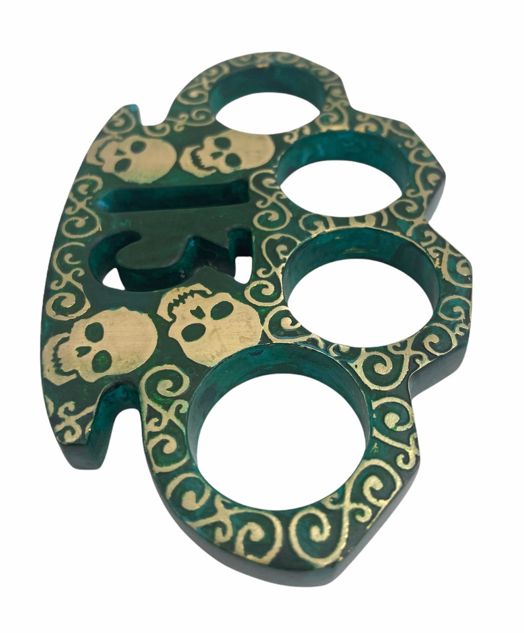 Heavy Duty Closed #13 Real Brass Buckles Green Patina