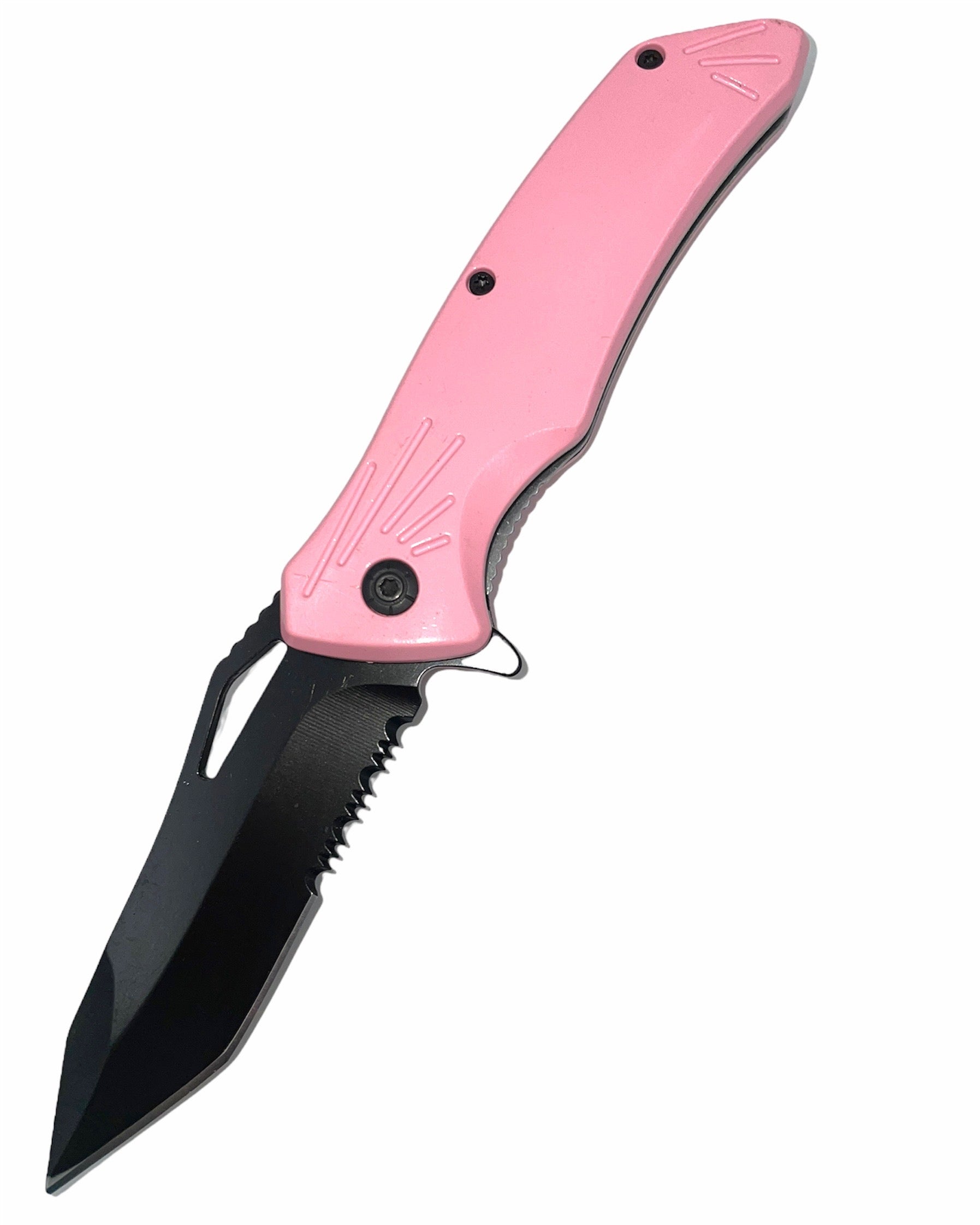 Spring Assisted Blade Tiger-USA Capitol Agent Knife HOT PINK AND WHITE –  Panther Wholesale