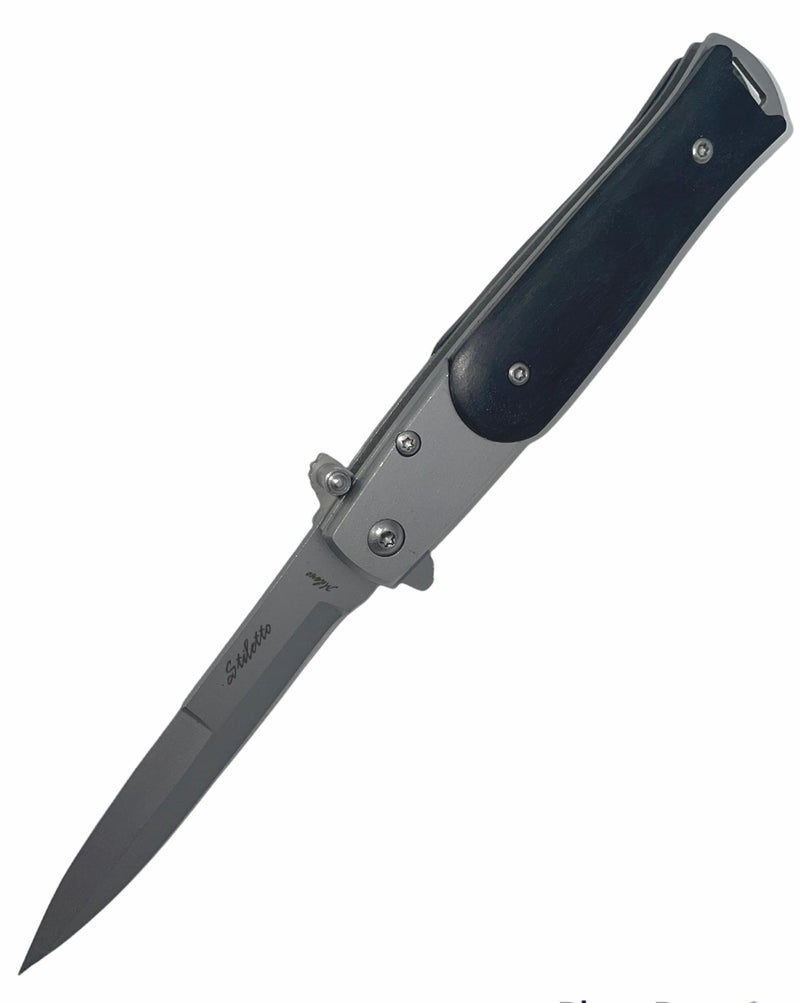 7.25 Inch Godfather Style Black Pakka Wood handle folding Knife