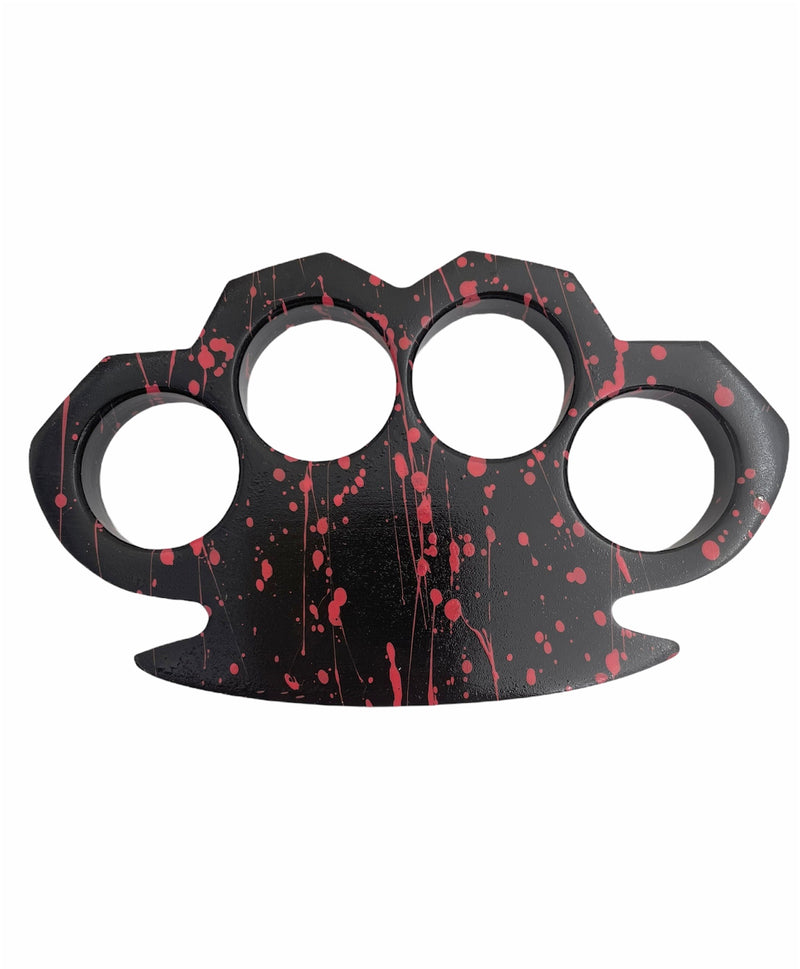 Brass Knuckles Camo Paint Splatter BLACK AND RED