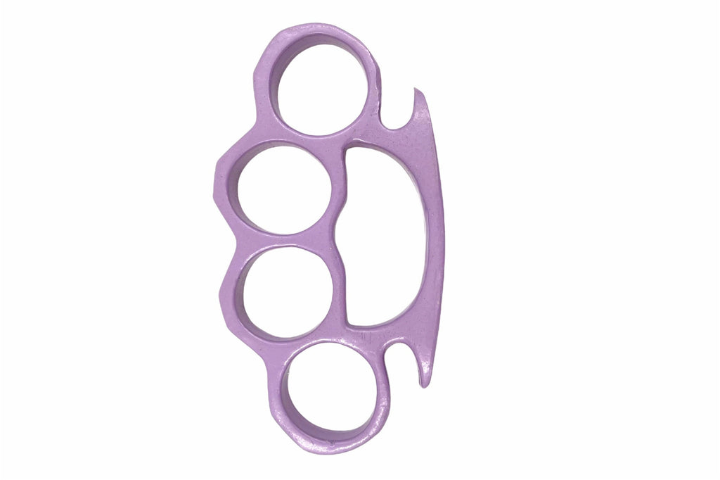 Solid Steel Knuckle Duster Brass Knuckle - LIGHT PURPLE