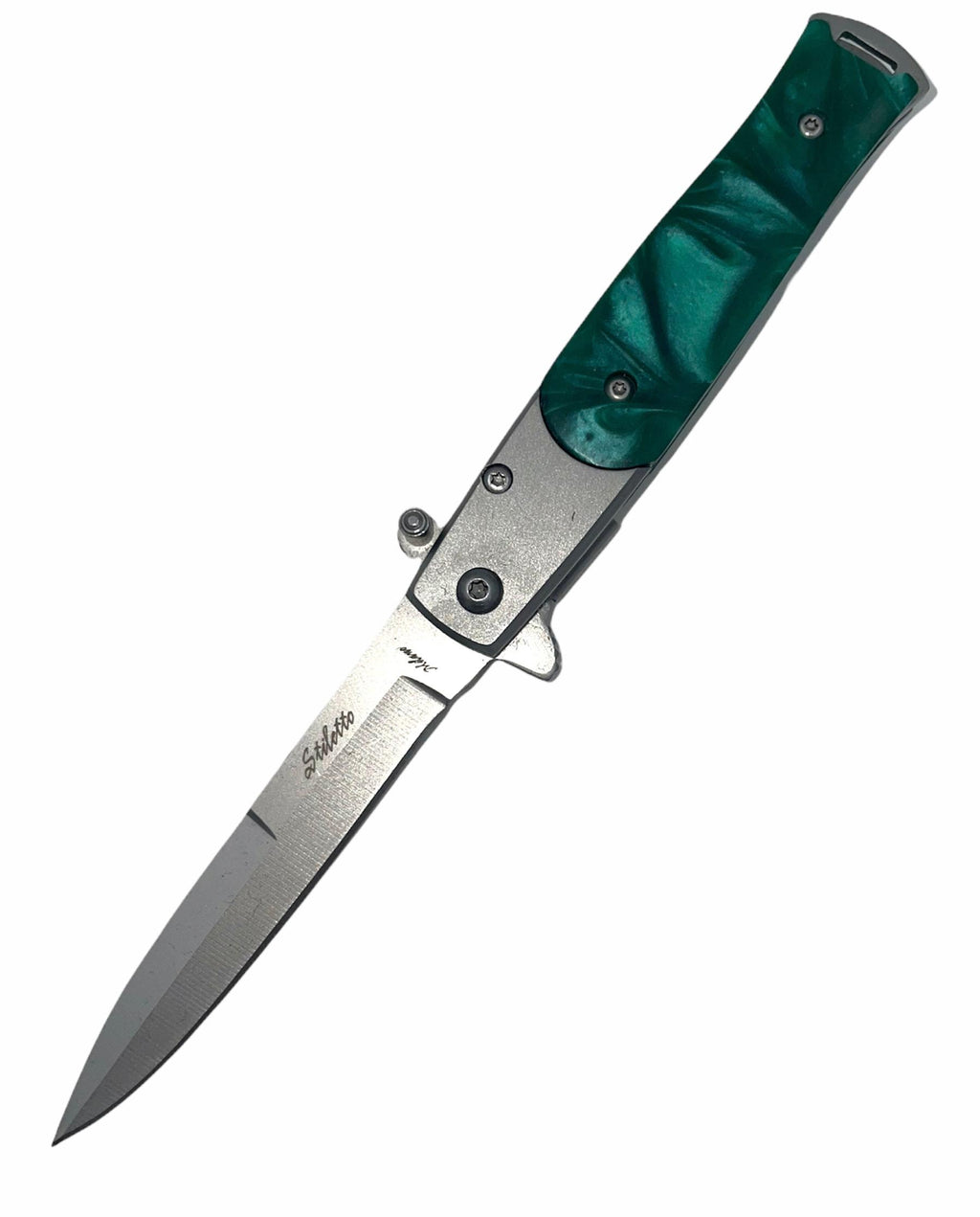 7.25 Inch Godfather stiletto style Folding Knife w Clip