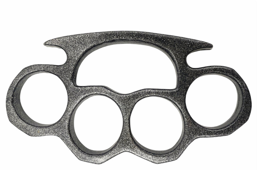Solid Steel Knuckle Duster Brass Knuckle - GREY