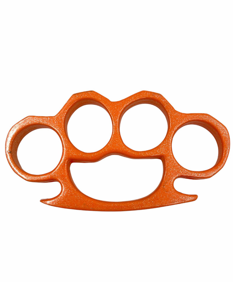 Solid Steel Knuckle Duster Brass Knuckle - ORANGE