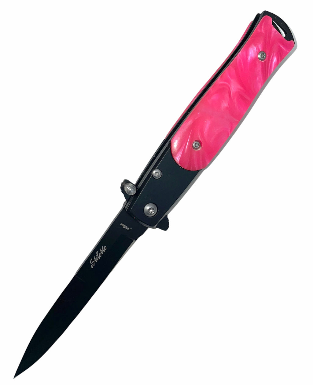 7.25 Inch Godfather stiletto style Style Folding Knife w/ Clip