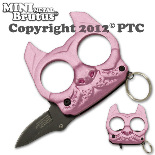 Brutus the Bulldog Defense Keychain and Knife, , Panther Trading Company- Panther Wholesale