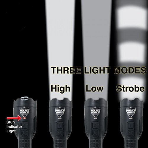 Police Force Tactical Stun Flashlight 15M