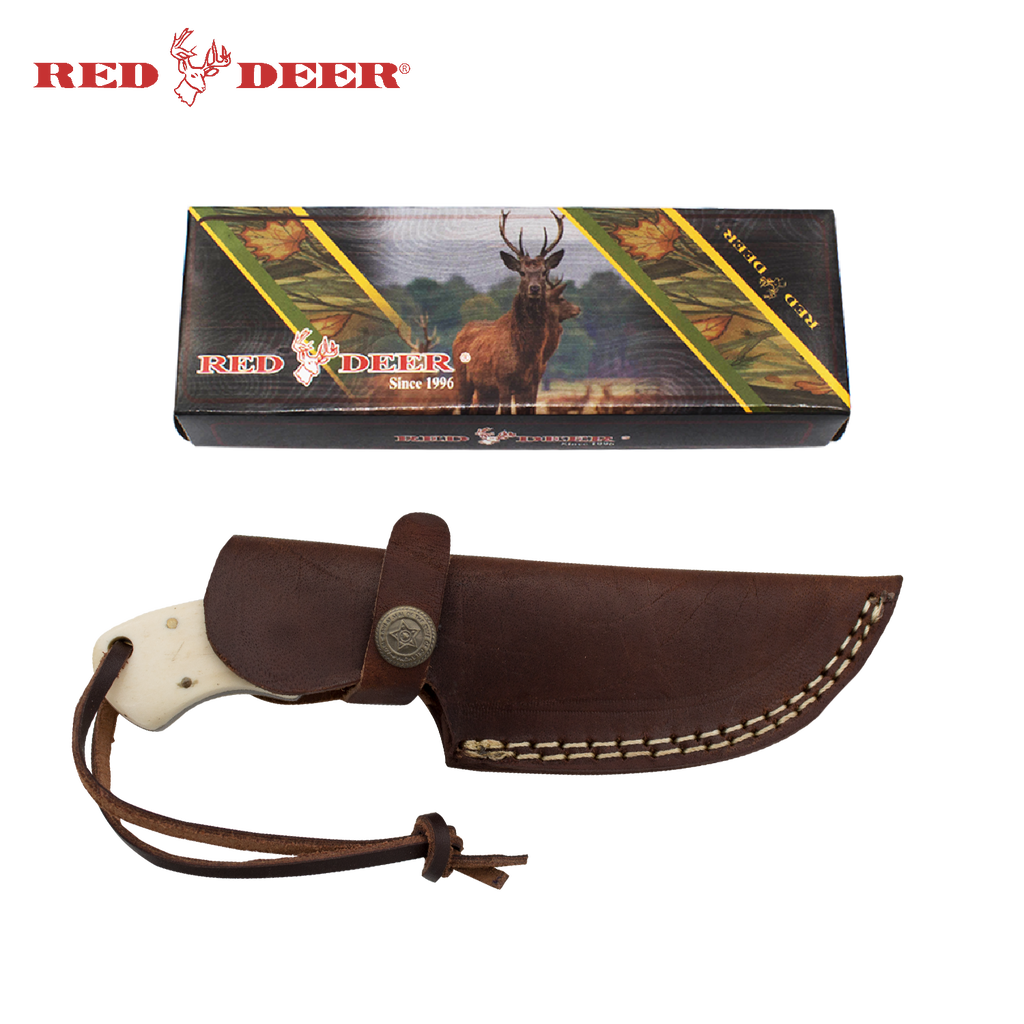 Red Deer® Full Tang Gut Hook 7 Inch Bone and Horn Hunting Knife