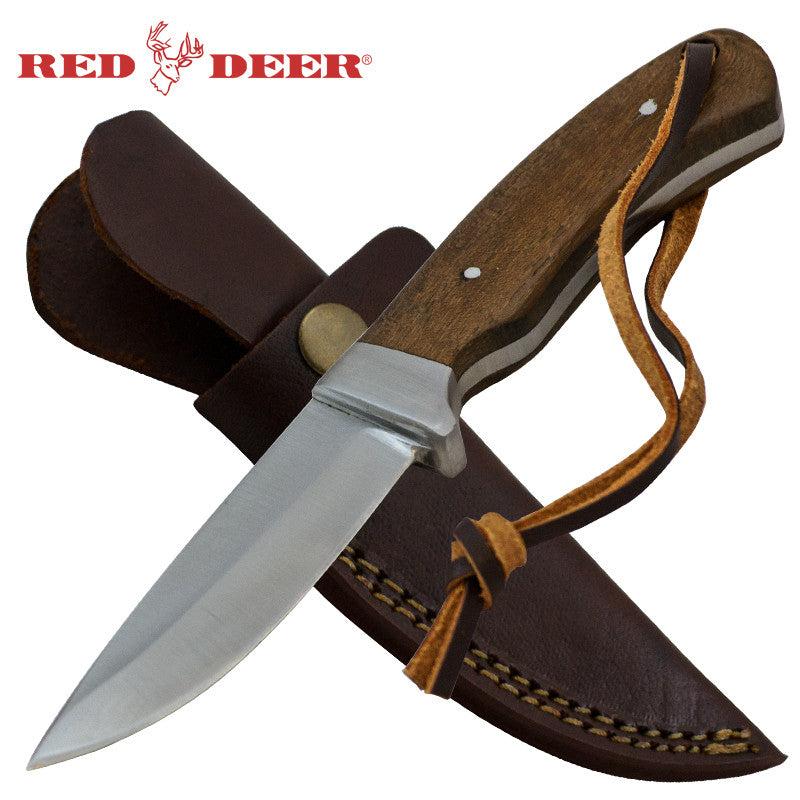 Red Deer 8 inch Hunting Knife Skinner Full Tang Pakka Wood, , Panther Trading Company- Panther Wholesale