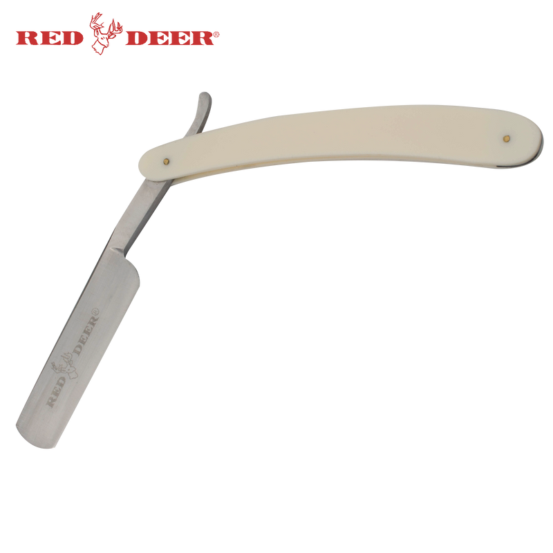 Off White Red Deer Shaving Barber Vintage Straight Razor, , Panther Trading Company- Panther Wholesale