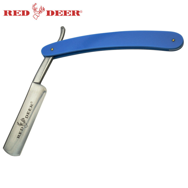 Light Blue Red Deer Shaving Barber Vintage Straight Razor, , Panther Trading Company- Panther Wholesale