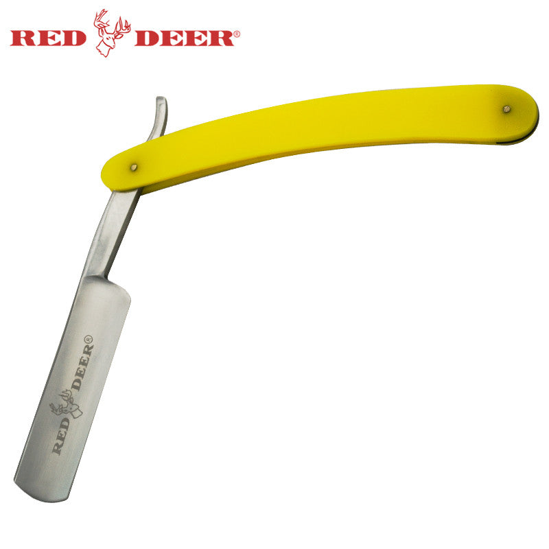 Yellow Red Deer Shaving Barber Vintage Straight Razor, , Panther Trading Company- Panther Wholesale