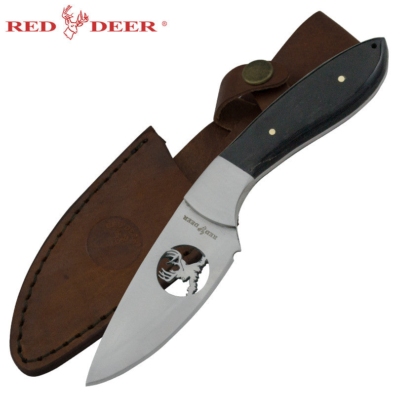 Red Deer Appalachian Deer Hunting Knife Full Tang Buffalo Horn, , Panther Trading Company- Panther Wholesale