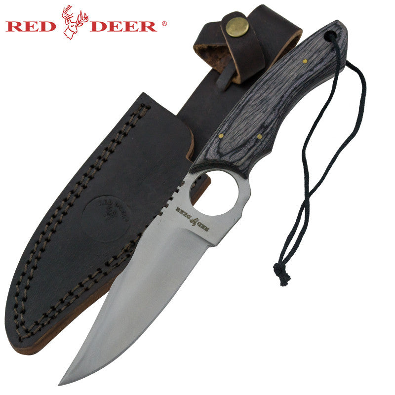 Red Deer Doe Valley Skinning Knife Black Pakka, , Panther Trading Company- Panther Wholesale