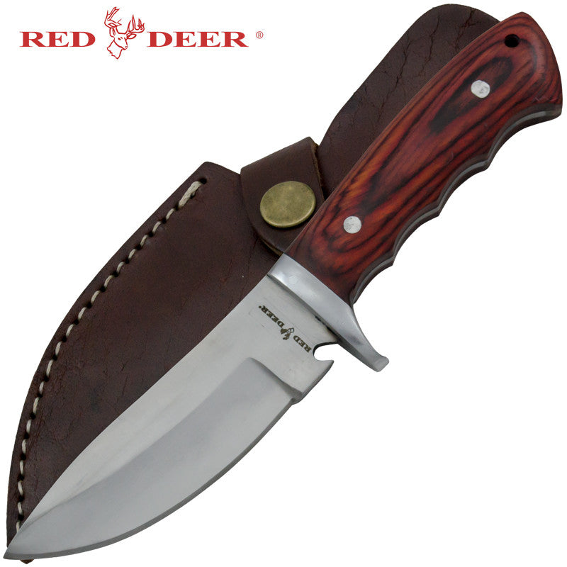 Red Deer Game Skinner Pakka Full Tang Hunting Knife, , Panther Trading Company- Panther Wholesale