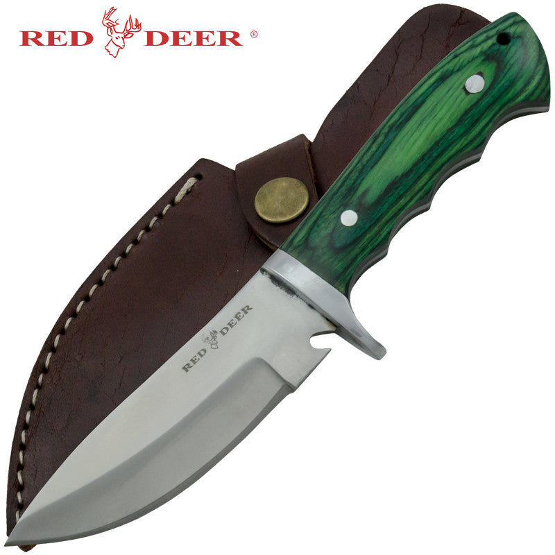 Red Deer Game Skinner Pakka Full Tang Hunting Knife, , Panther Trading Company- Panther Wholesale