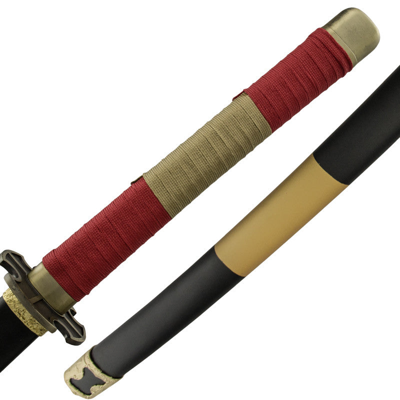 Red Samurai Death Katana Sword with Scabbard, , Panther Trading Company- Panther Wholesale