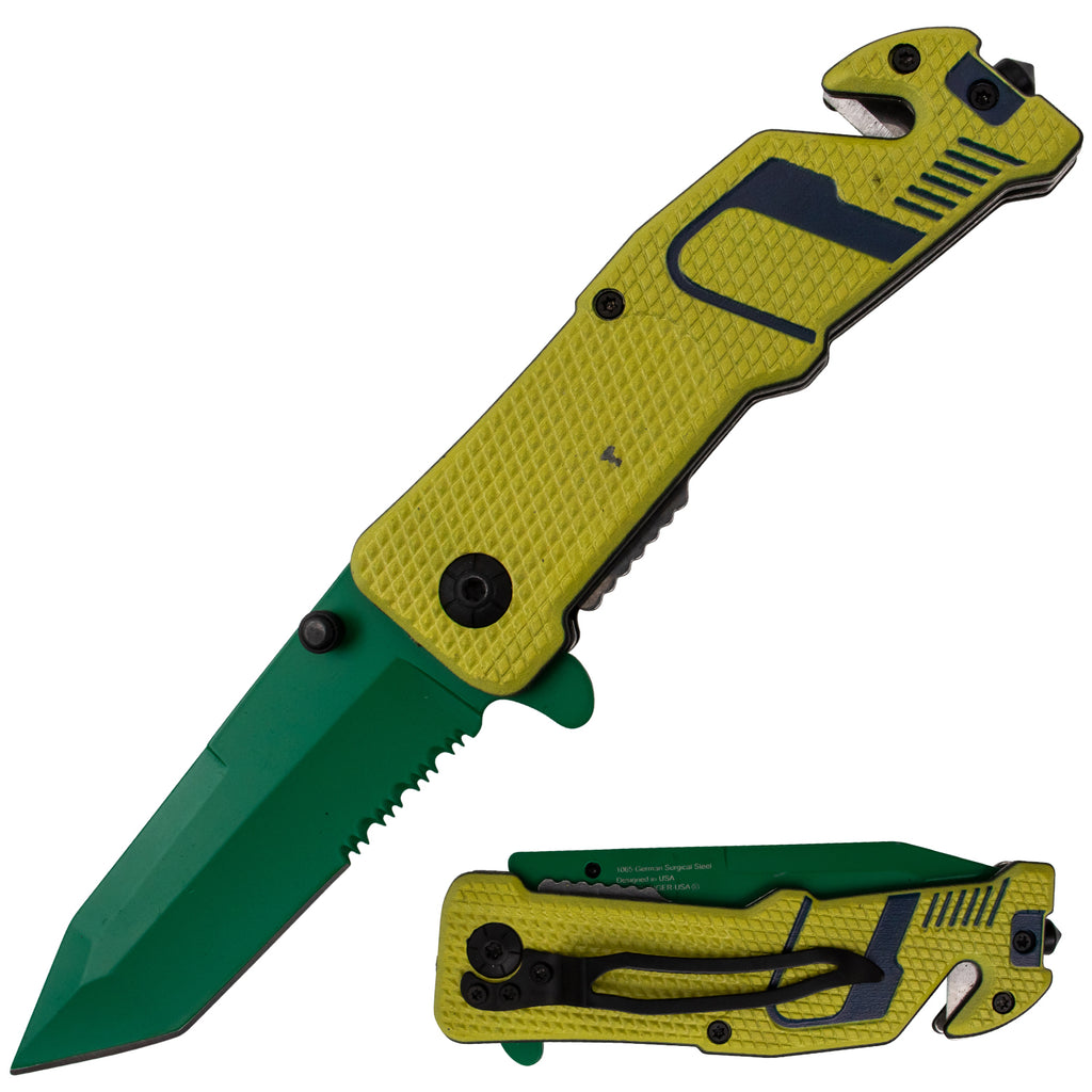 Tiger USA Sneakerhead Spring Assisted Knife Tanto Forest Green