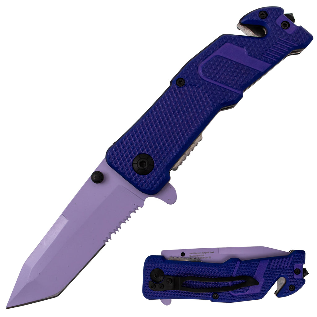 Tiger USA Sneakerhead Spring Assisted Knife Tanto Purple