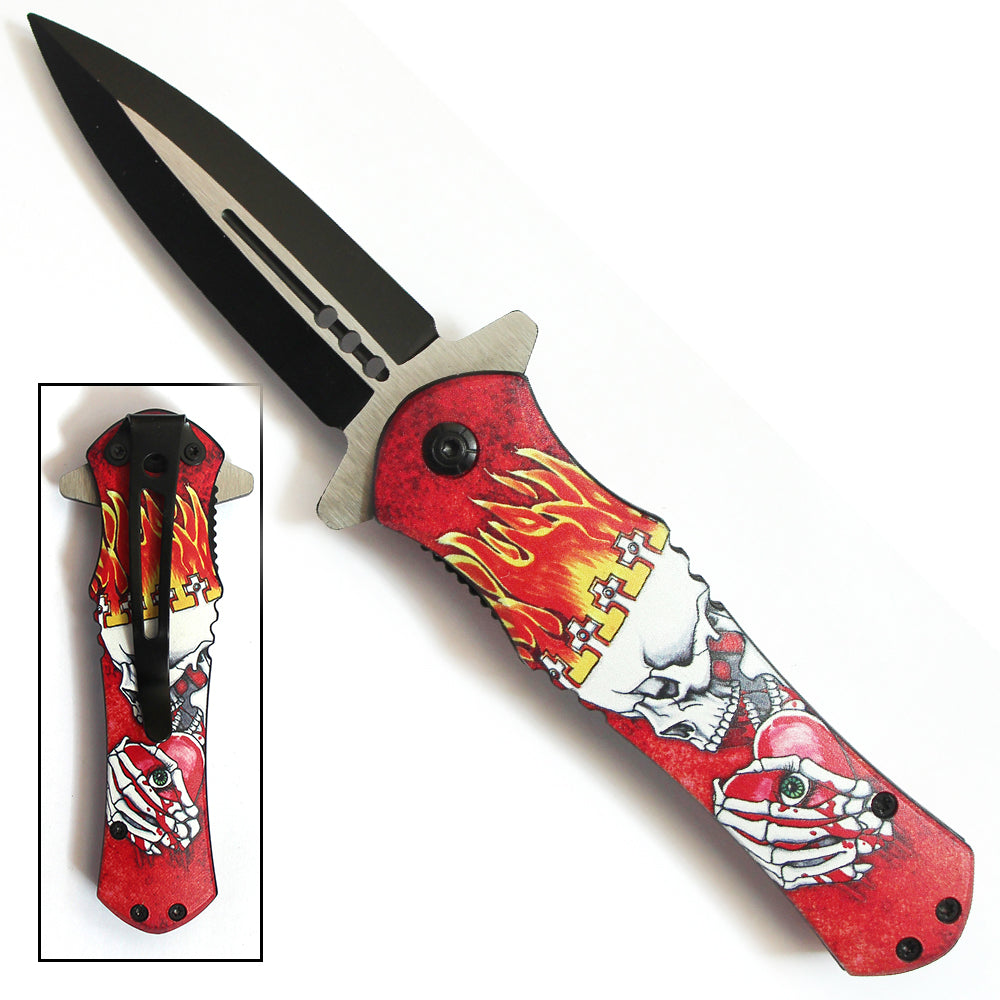Tiger-USA Spring Assisted Knife - Take a Heart