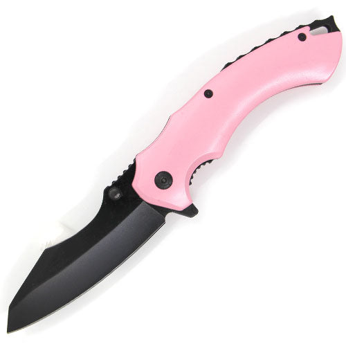 G. Sears Style Blade Spring Assisted Knife - Pink
