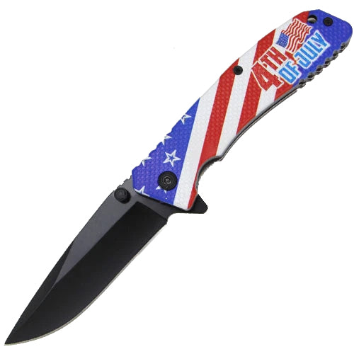 DP Blade Spring Assisted Knife - 4th of July