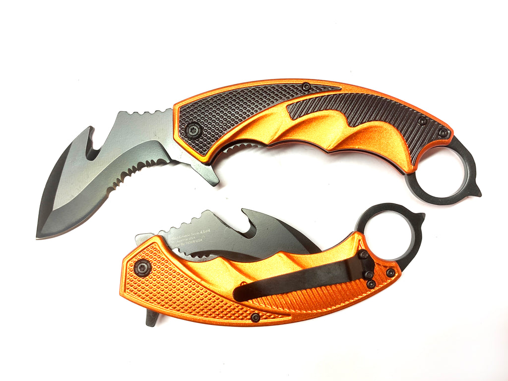 Orange & Black Folding Knife