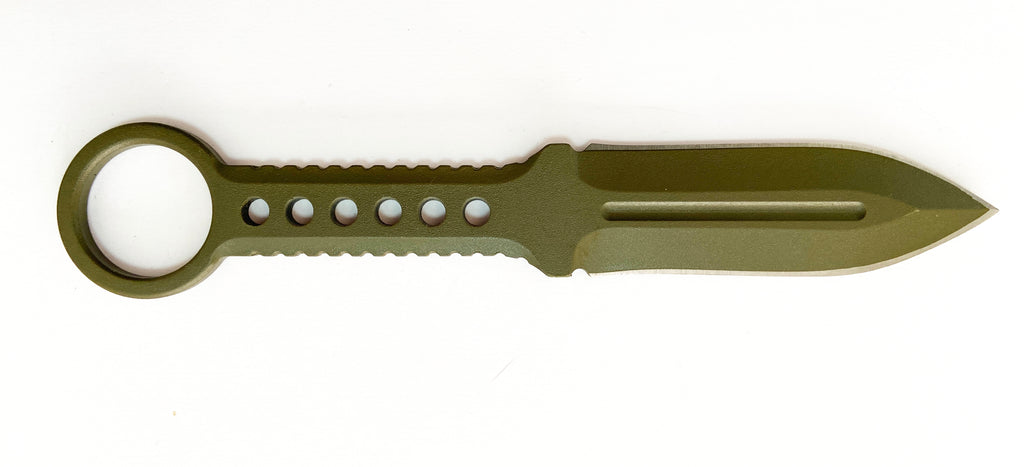 All OD Green Double Edge Boot Knife W clip Lux
