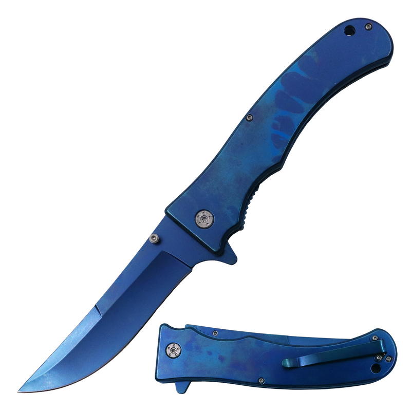 Tiger Usa® XL Heavy Duty Knife With Clip (BLUE )