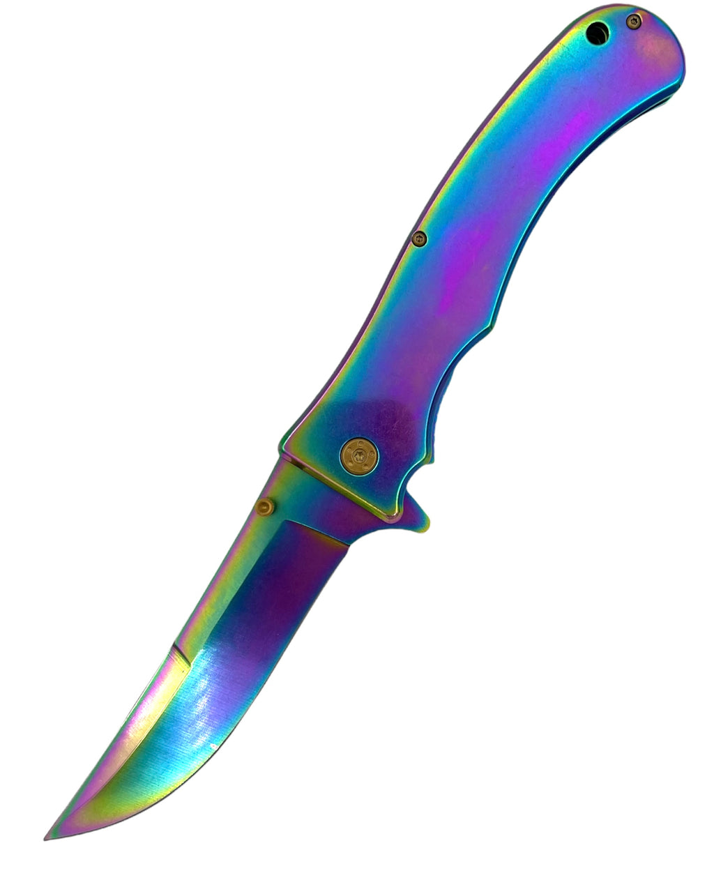 Tiger Usa® XL Heavy Duty Knife With Clip (Rainbow)