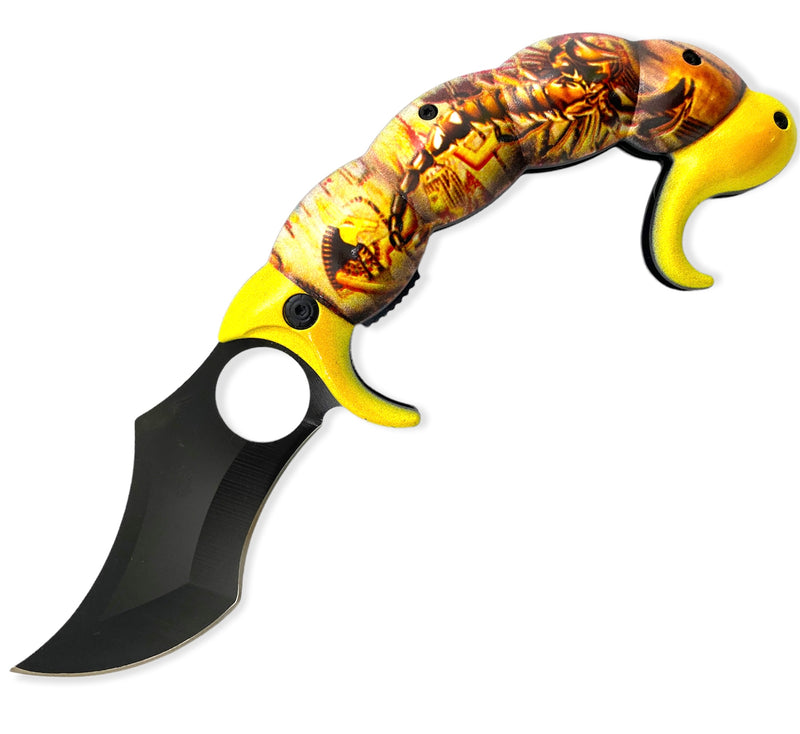 Tiger-USA® Spring Assisted Scorpion Tail Yellow