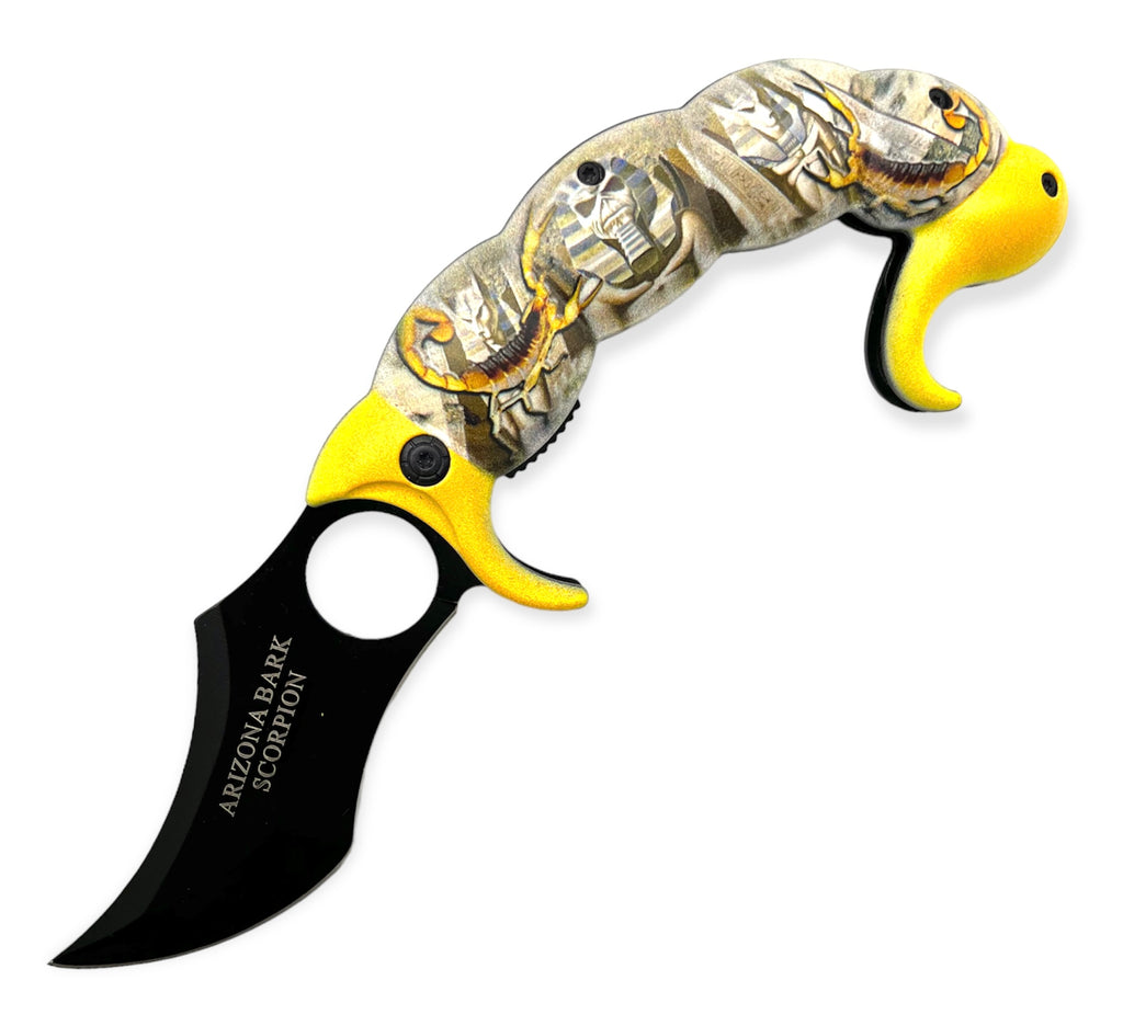 Tiger-USA® Spring Assisted Scorpion Tail YELLOW