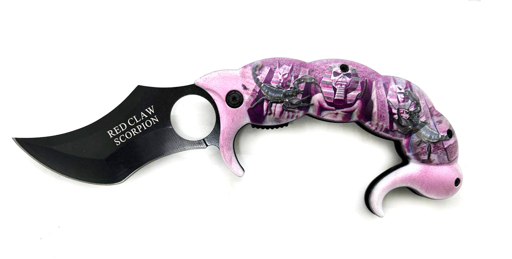 Tiger-USA® Spring Assisted Scorpion Tail PINK