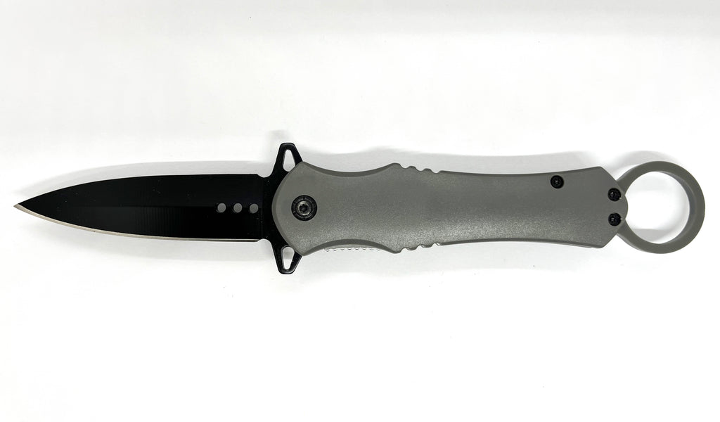 Grey  Folding Knife W.Clip