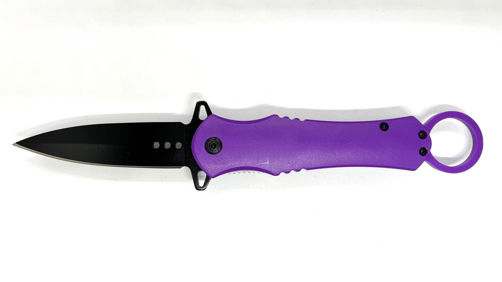 Purple  Folding Knife W.Clip