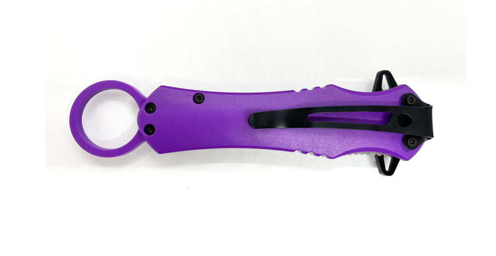 Purple  Folding Knife W.Clip