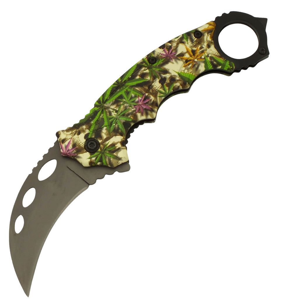 High Dragon's Tooth Spring Assisted Folding Karambit Knife