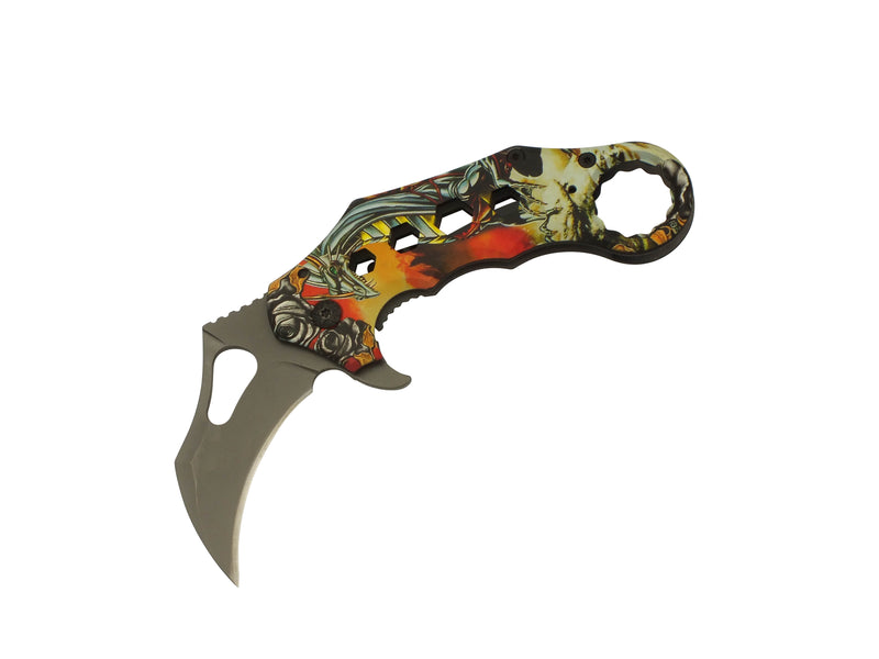 Dragon's Tooth Spring Assisted Folding Karambit Knife
