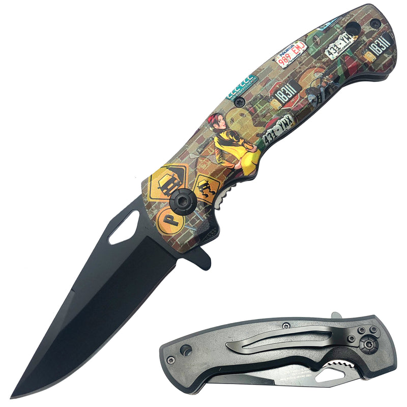 Trigger Action Pocket Knife - Street Girl