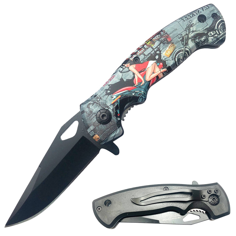 Trigger Action Pocket Knife - Red Mama