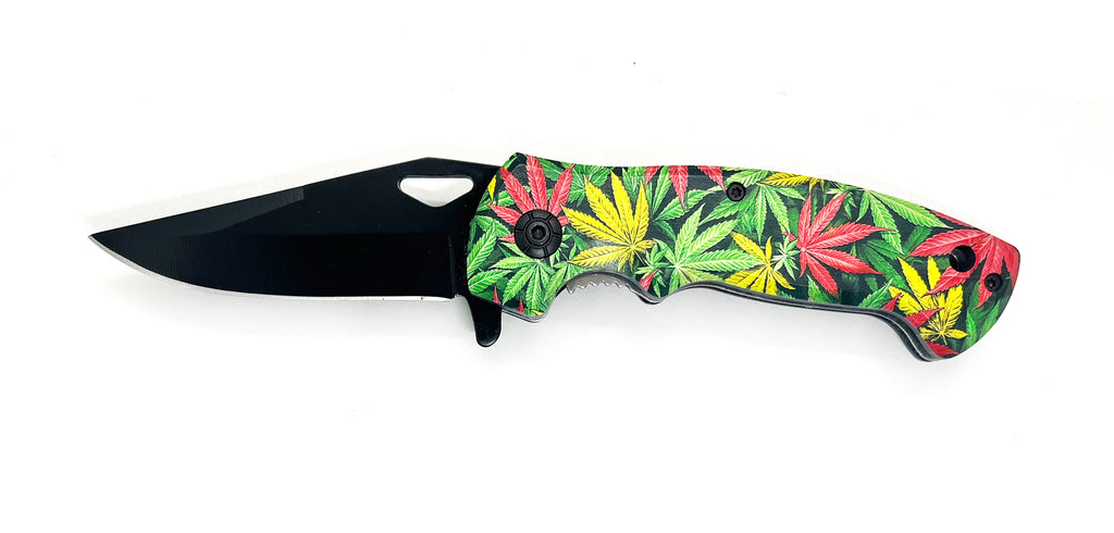 Spring Assisted Folding Knife RASTA PLANT