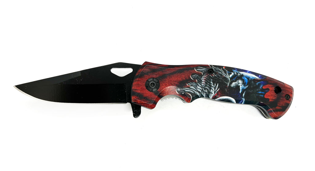 Spring Assisted Folding Knife Wolf