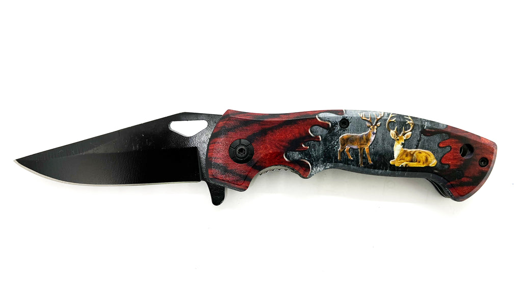 Spring Assisted Folding Knife  DEER