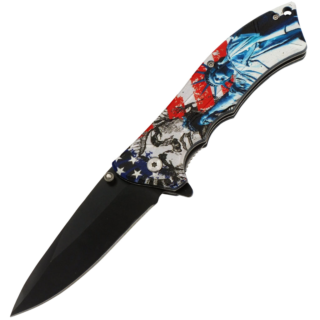 Grace of Liberty Black Blade Spring Assisted Folding Knife