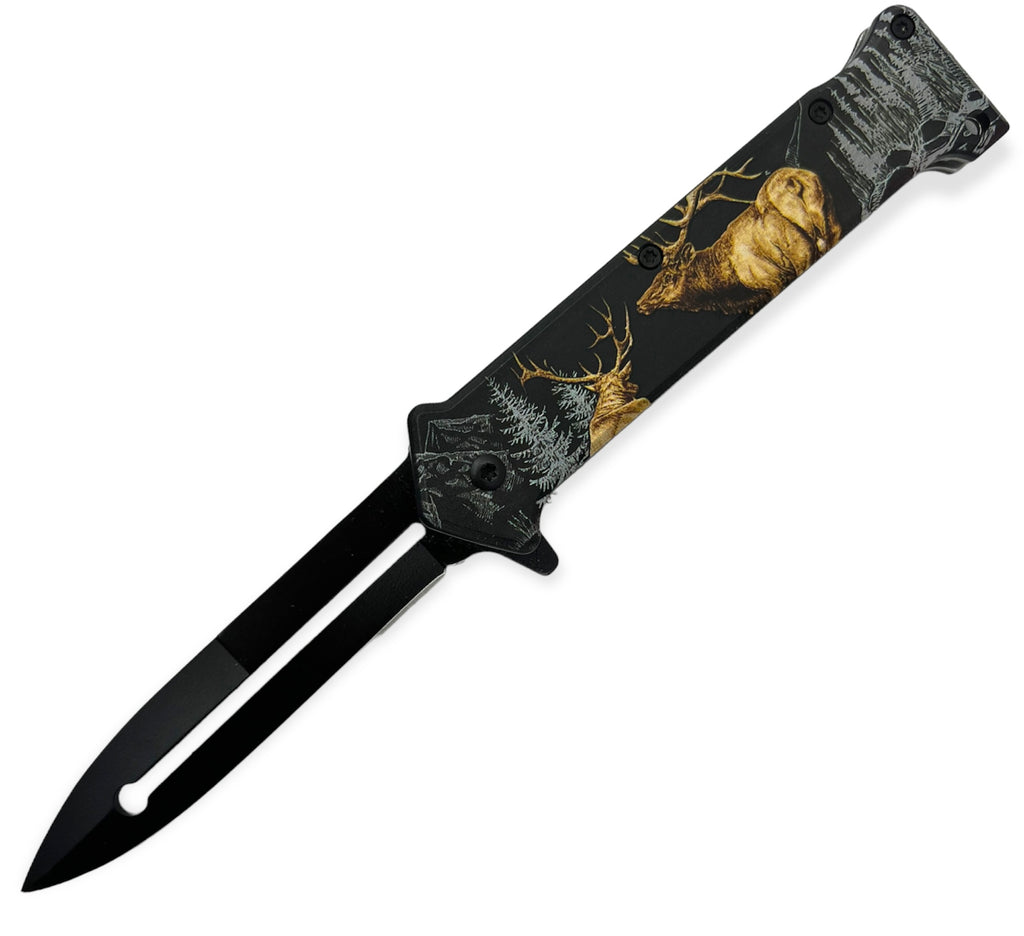 Tiger-USA Spring Assisted Knife -DEER NIGHT